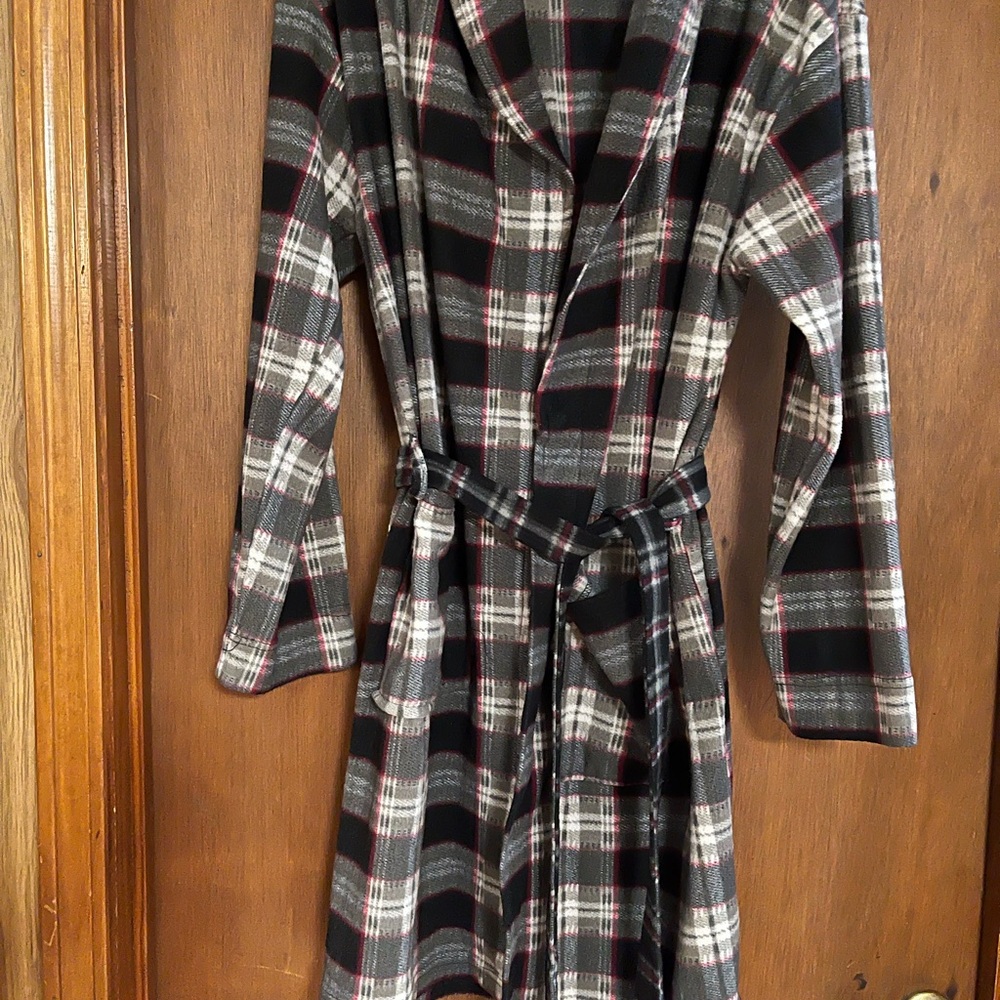 Cozy robe — classic plaid — calf length